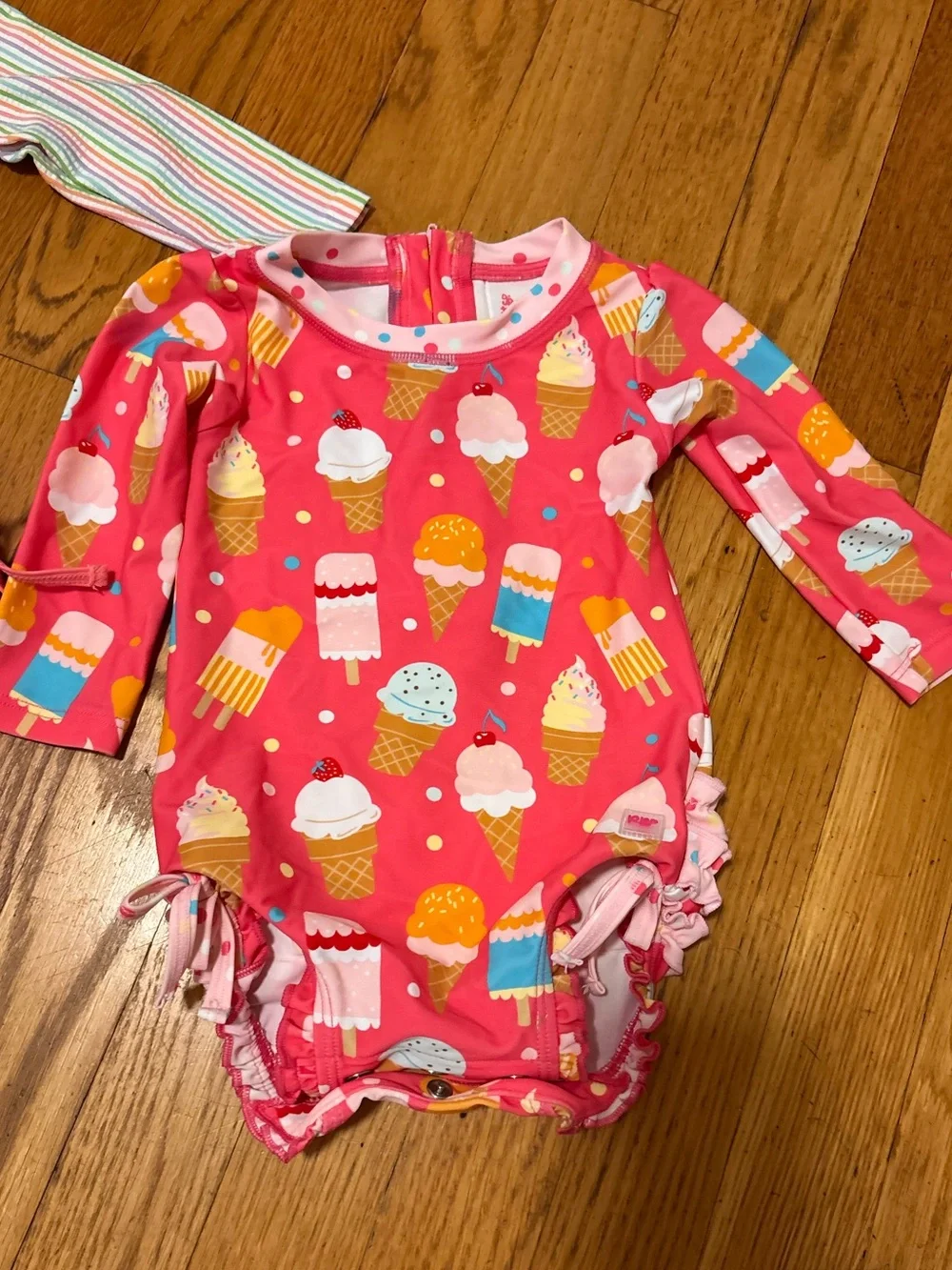 Ruffle Butts Swimsuits - 6-12 months (three swimsuits) Like New SPF50